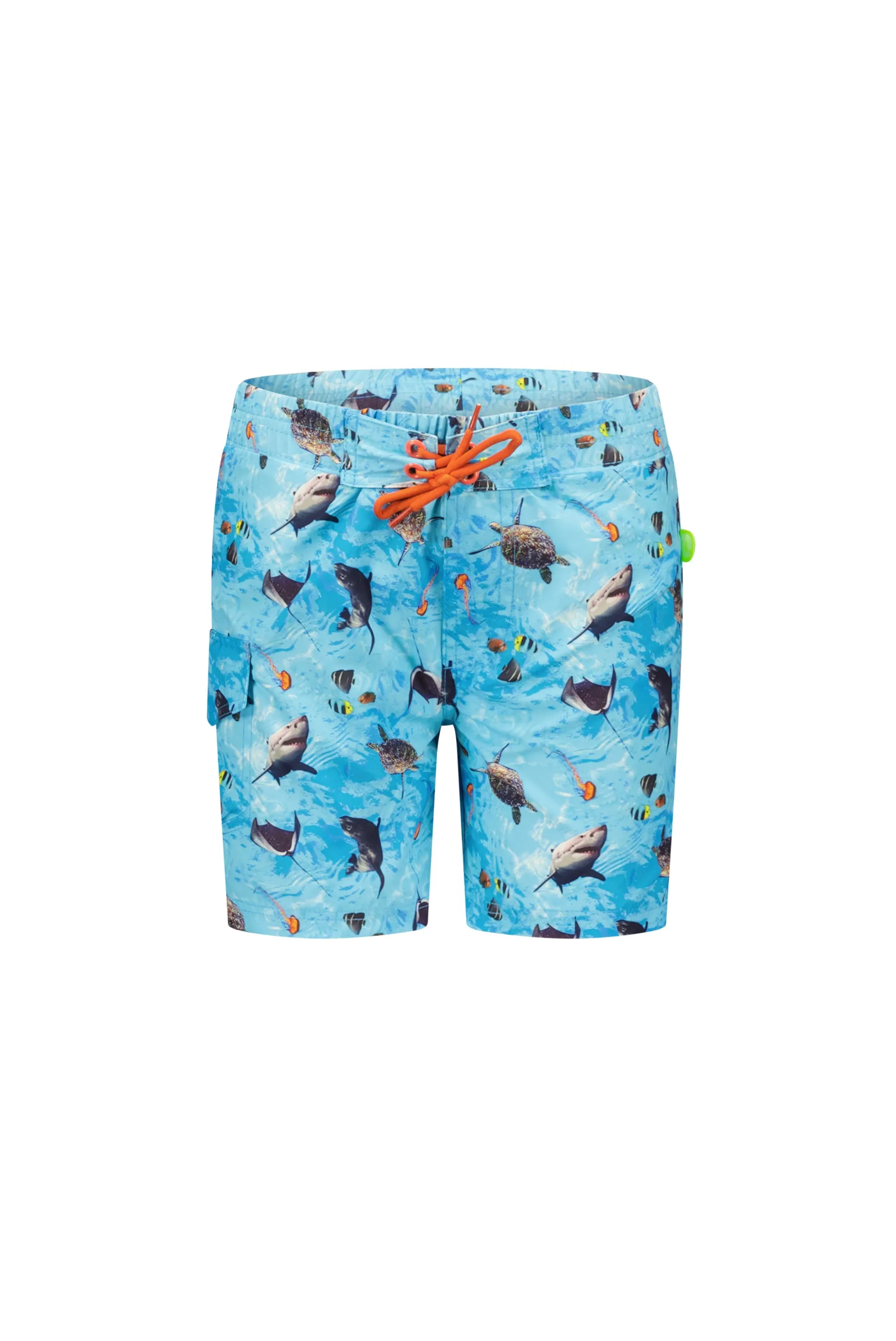 Just Beach Boys woven tropical shark swim short