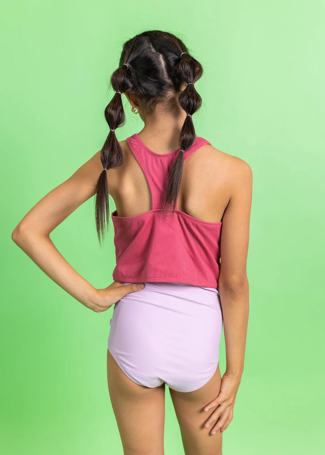 Just Lilac | Youth Down in Front Ruffle Bottoms