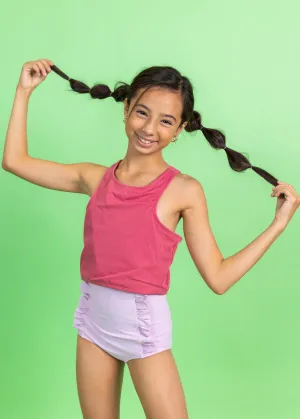 Just Lilac | Youth Down in Front Ruffle Bottoms