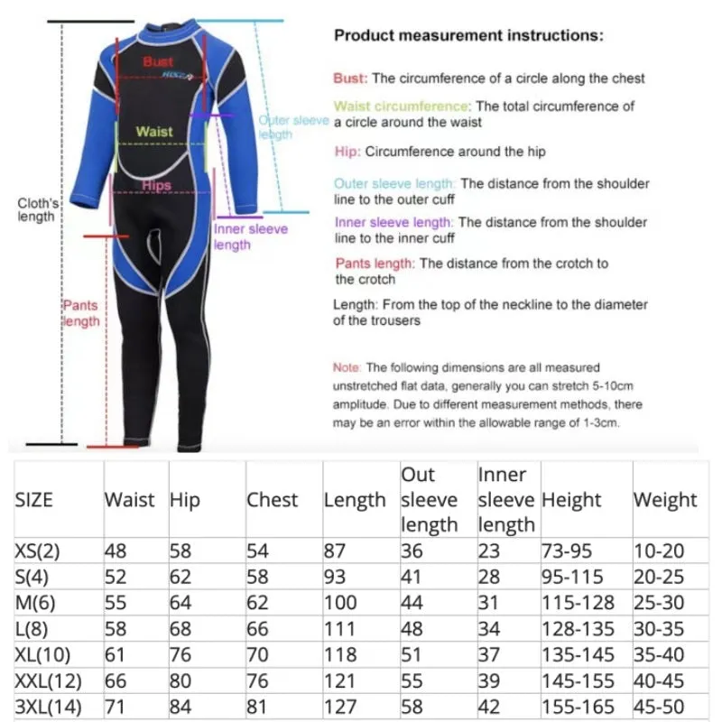 Kids Neoprene Wetsuits
