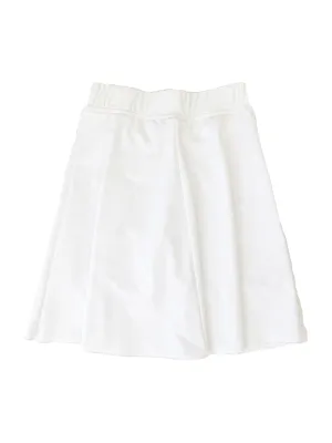 Kids White Flairy Swim Skirt W/ Shorts Attached