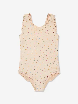 Konges Slojd Girls Star Twinkle Swimsuit in Cream