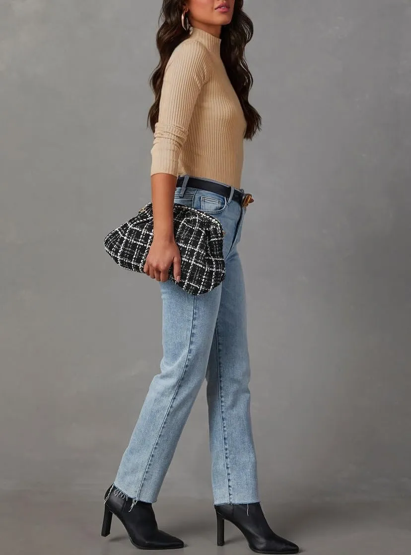 Lacozy Mock Turtle Necks Tops for Women Long Sleeve Ribbed Knit Sweater Slim Fit Basic Layer Shirts 2025 Fashion Spring Top