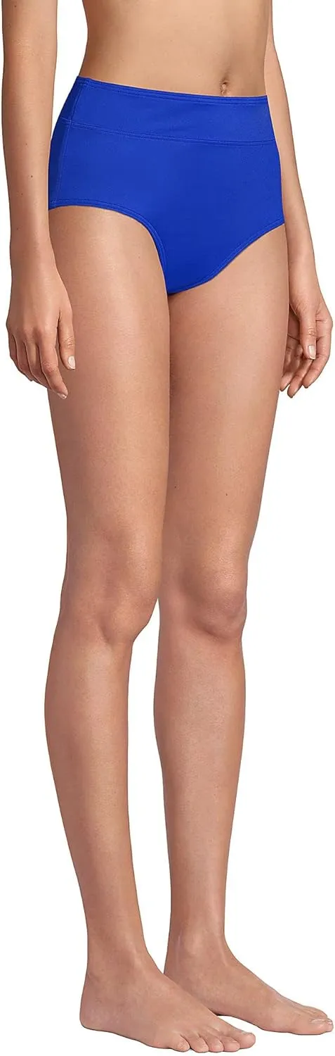 Lands' End Women's Tummy Control High Waisted Bikini Bottoms