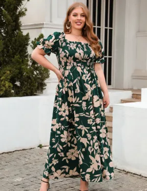 Large Bohemian Print Casual Dress
