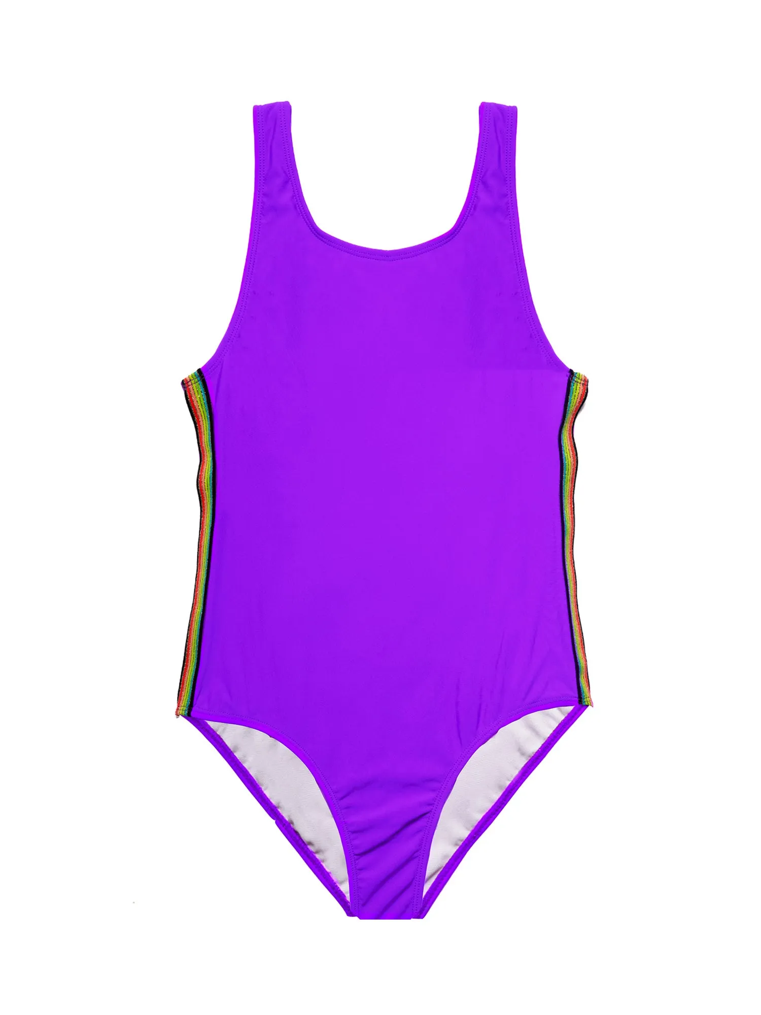 Laure Rainbow Trim One Piece Swimsuit