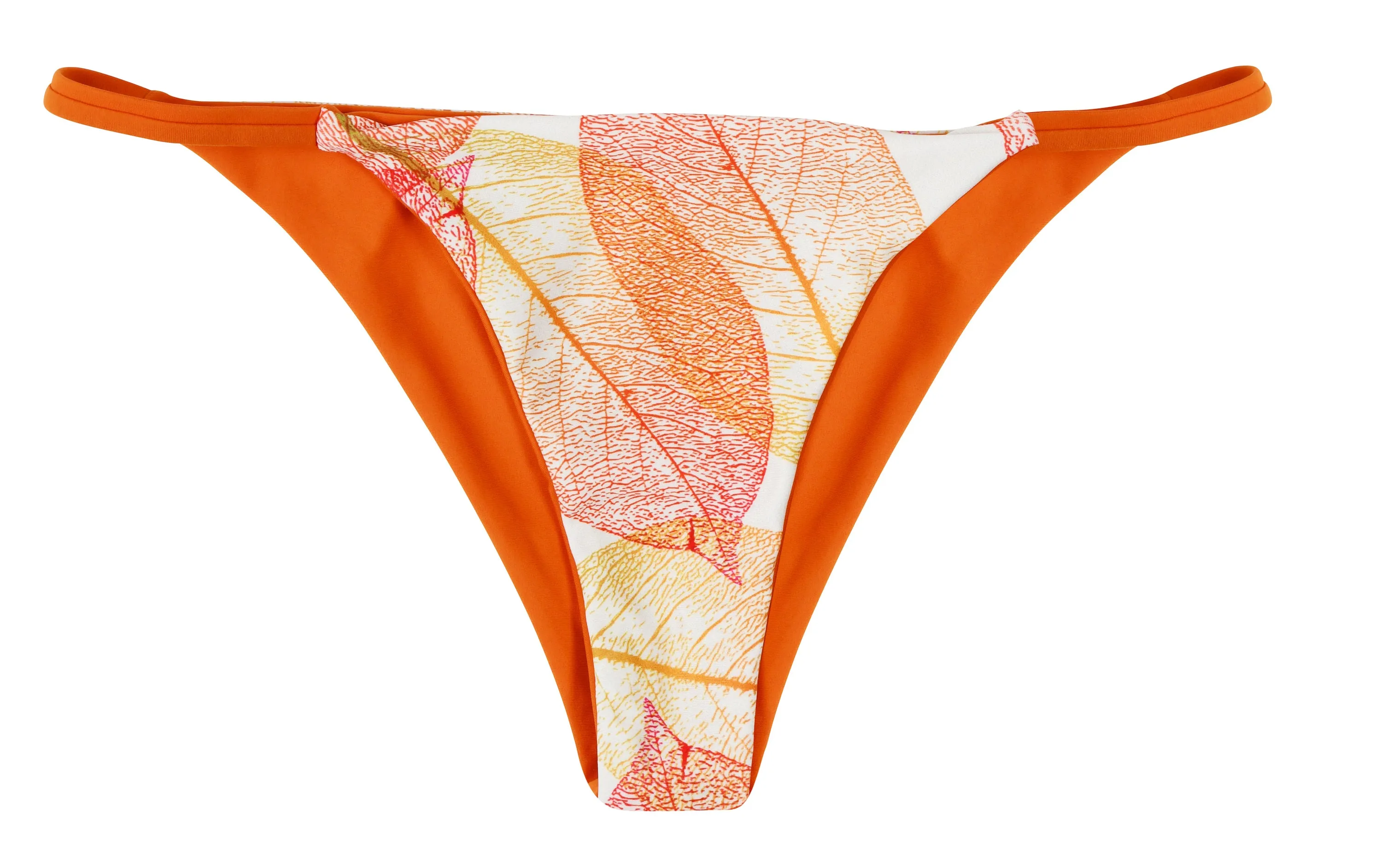 Layla Reversible Cheeky Bikini Bottom (Leaves/Burnt Orange)