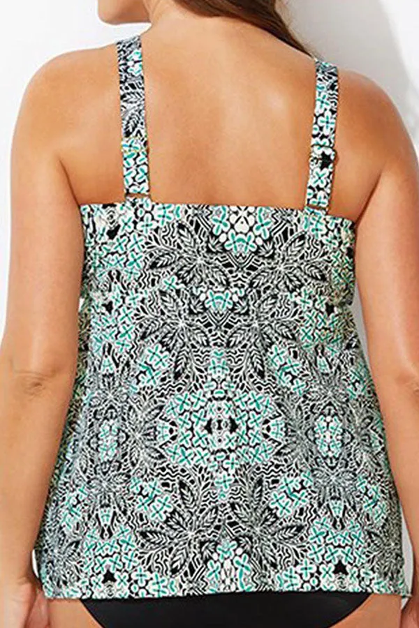 Leaf Print On-trend Beach Tankini Dress