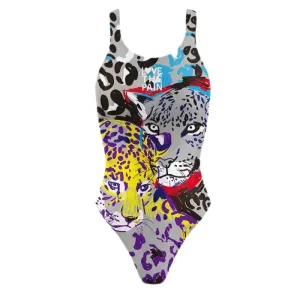 Leopard Print Backless Swimsuit