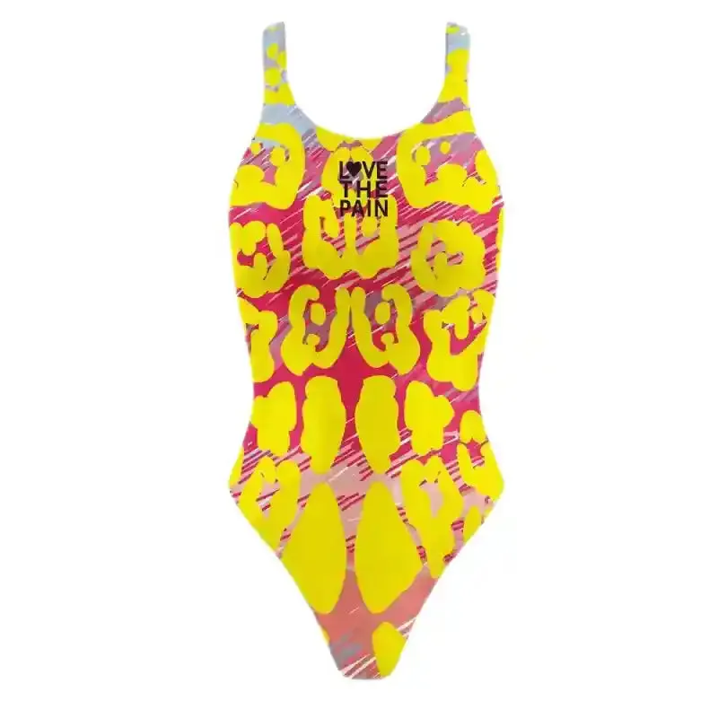 Leopard Print Backless Swimsuit