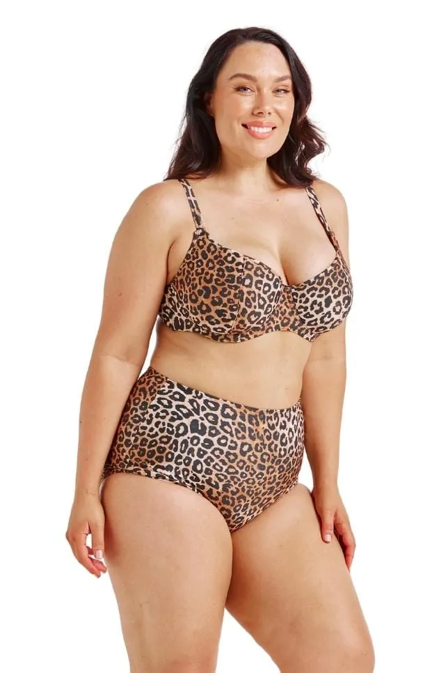 Leopard Underwire Bikini Top | Sustainable Swimwear
