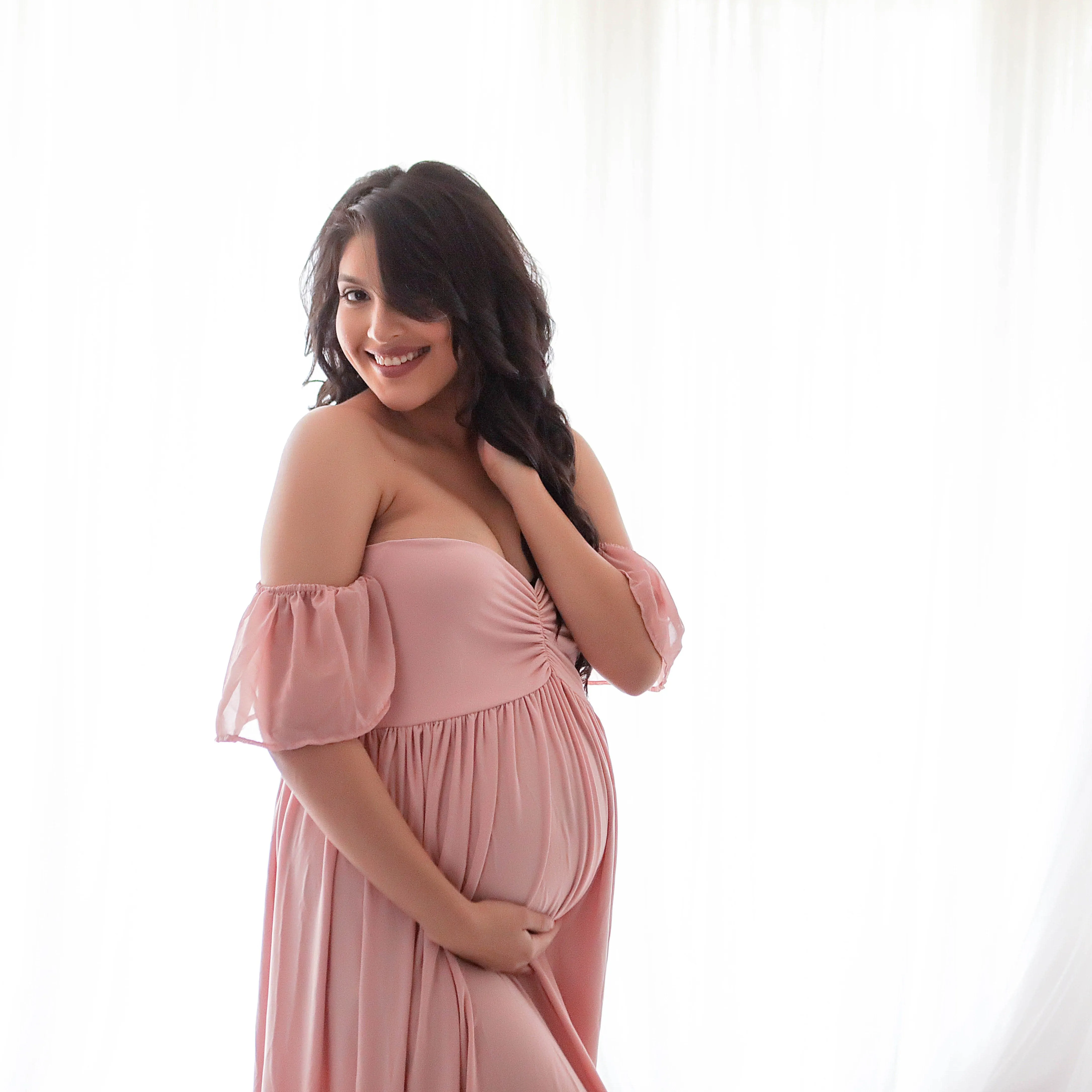 Lilly Flowey Gown Maternity Dress