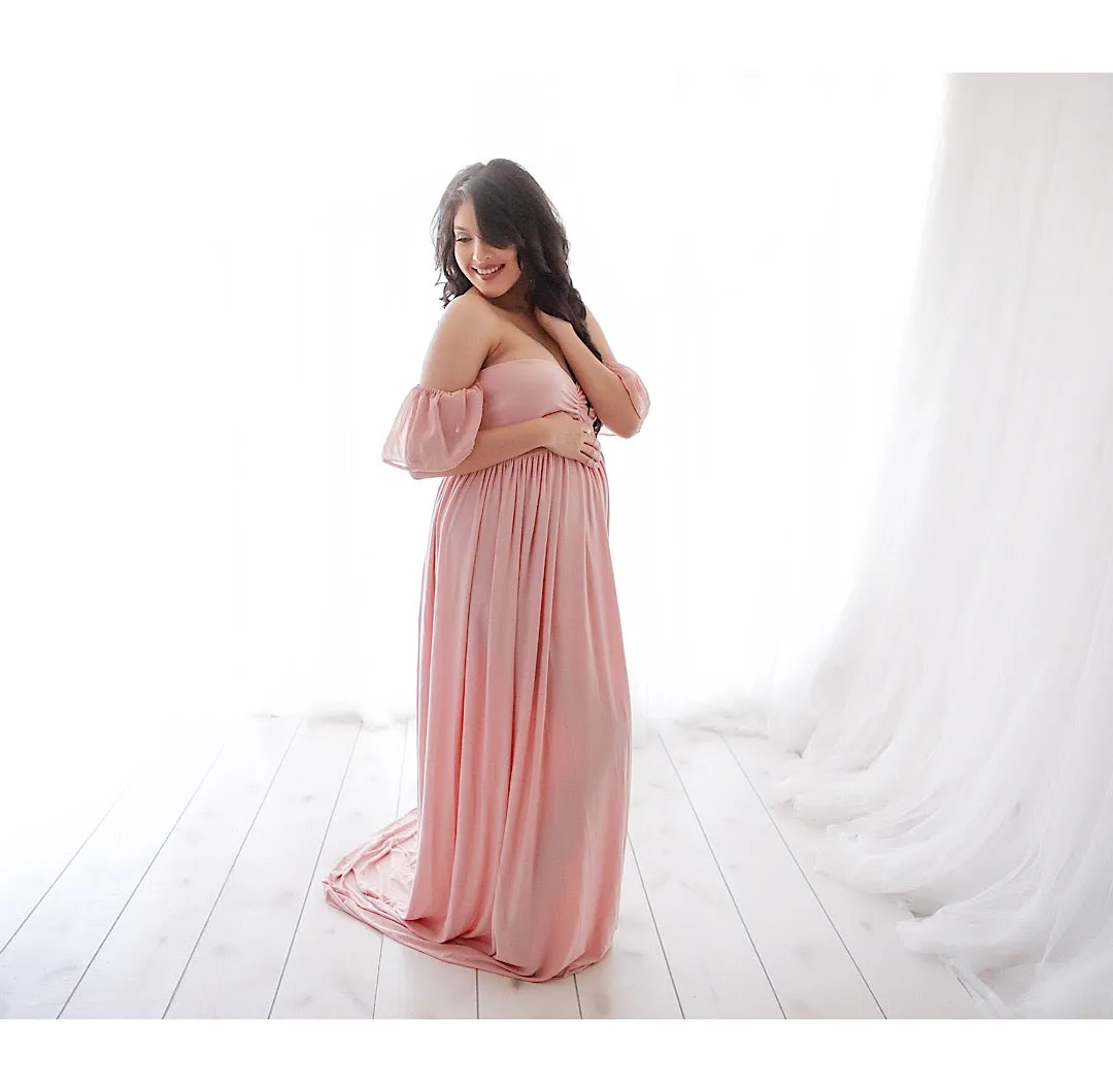Lilly Flowey Gown Maternity Dress