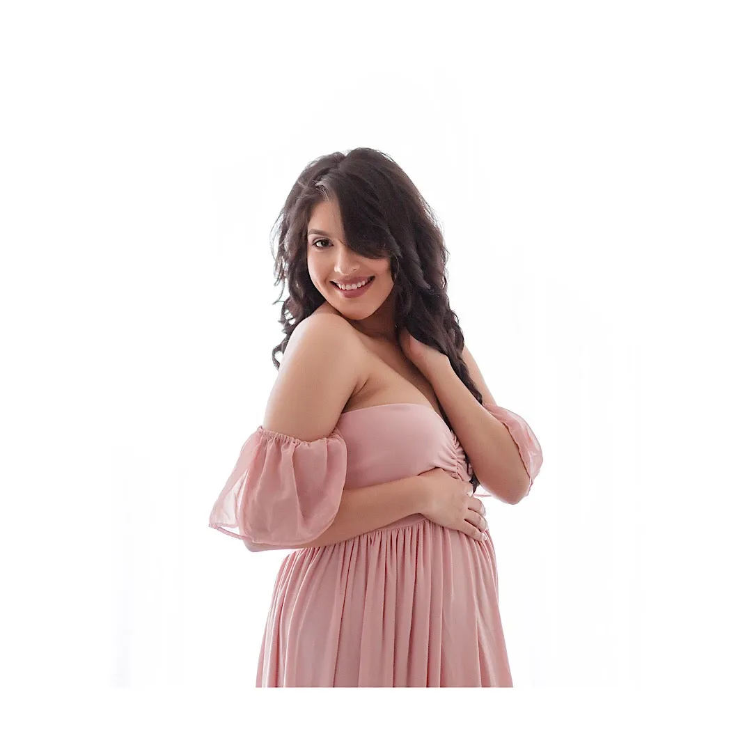 Lilly Flowey Gown Maternity Dress