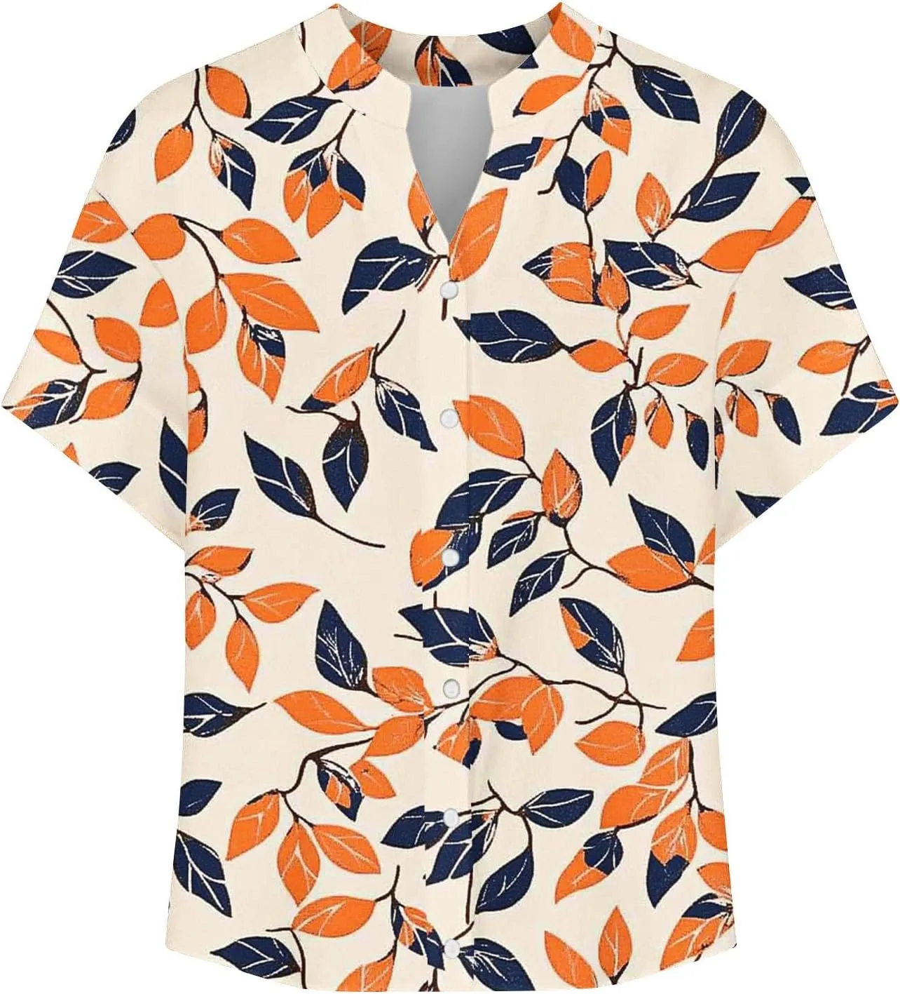 Linen Shirts for Women Loose Fit Short Sleeve Blouse Notch V Neck Tshirt 2025 Spring Fashion Print Top Summer Clothes