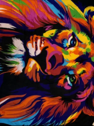 Lion Sarongs (5 pack assorted colours - $6.50 each)