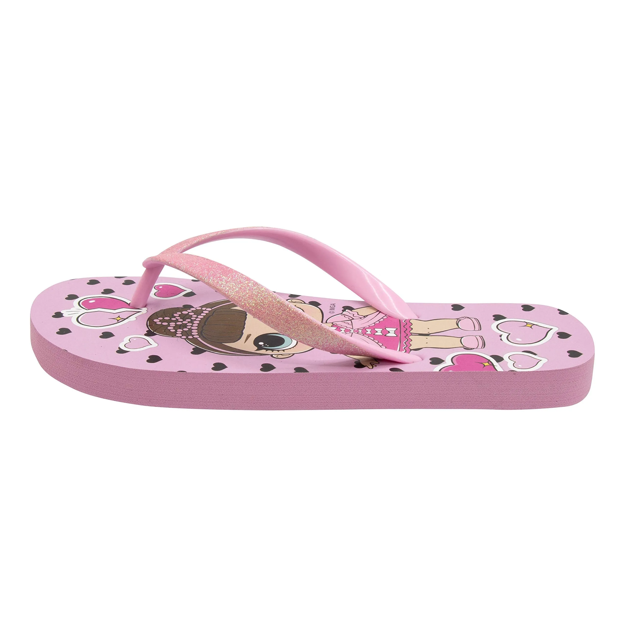 L.O.L. Surprise! Girls Flip Flops with Glitter Upper