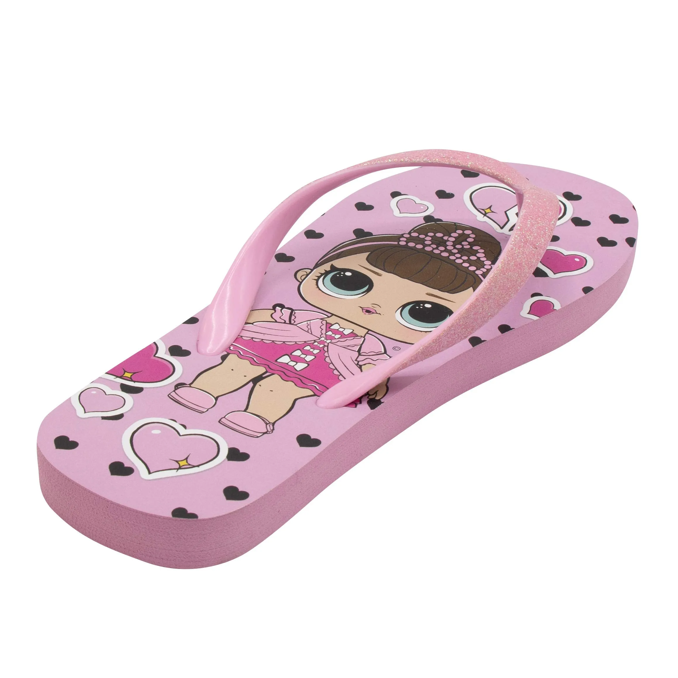 L.O.L. Surprise! Girls Flip Flops with Glitter Upper