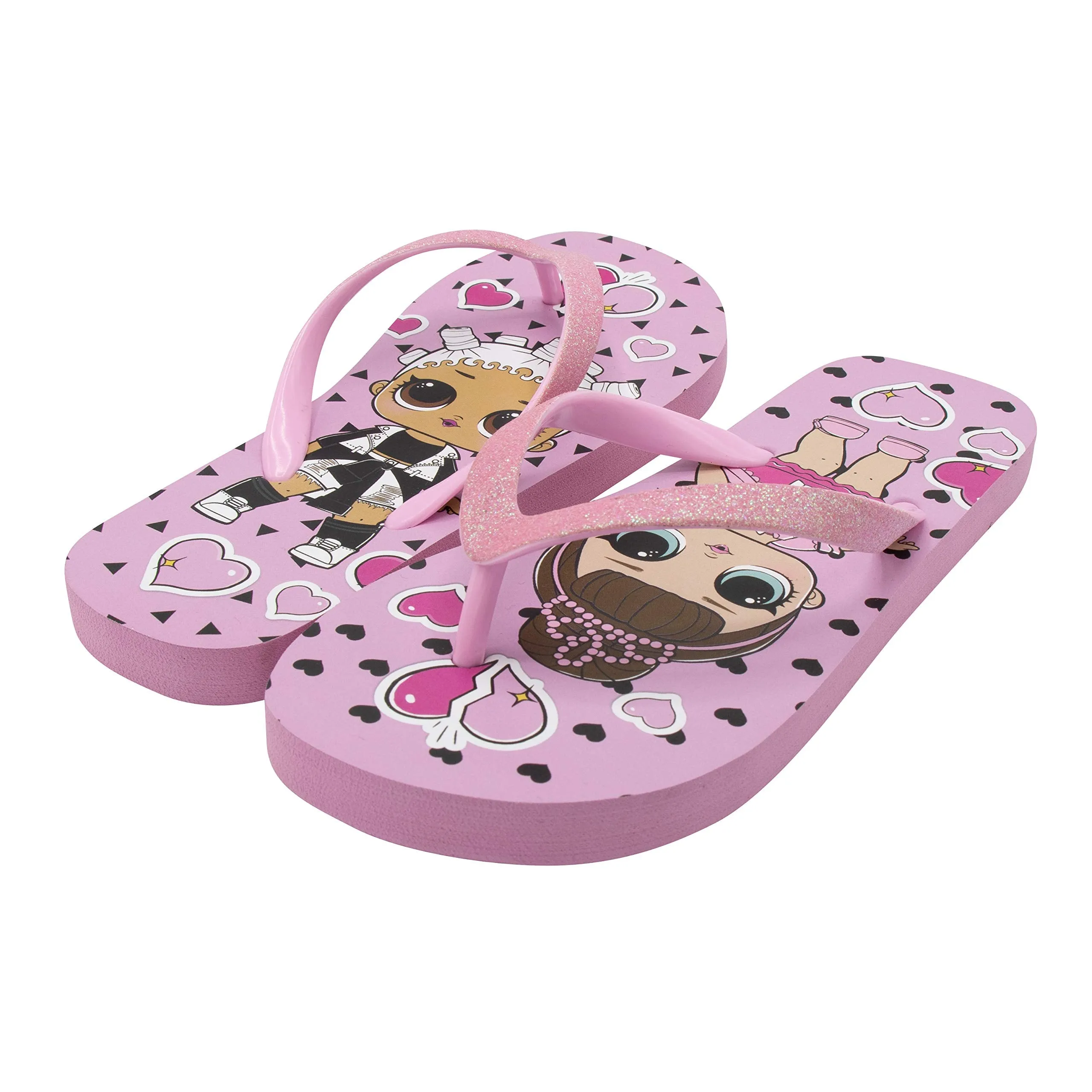 L.O.L. Surprise! Girls Flip Flops with Glitter Upper