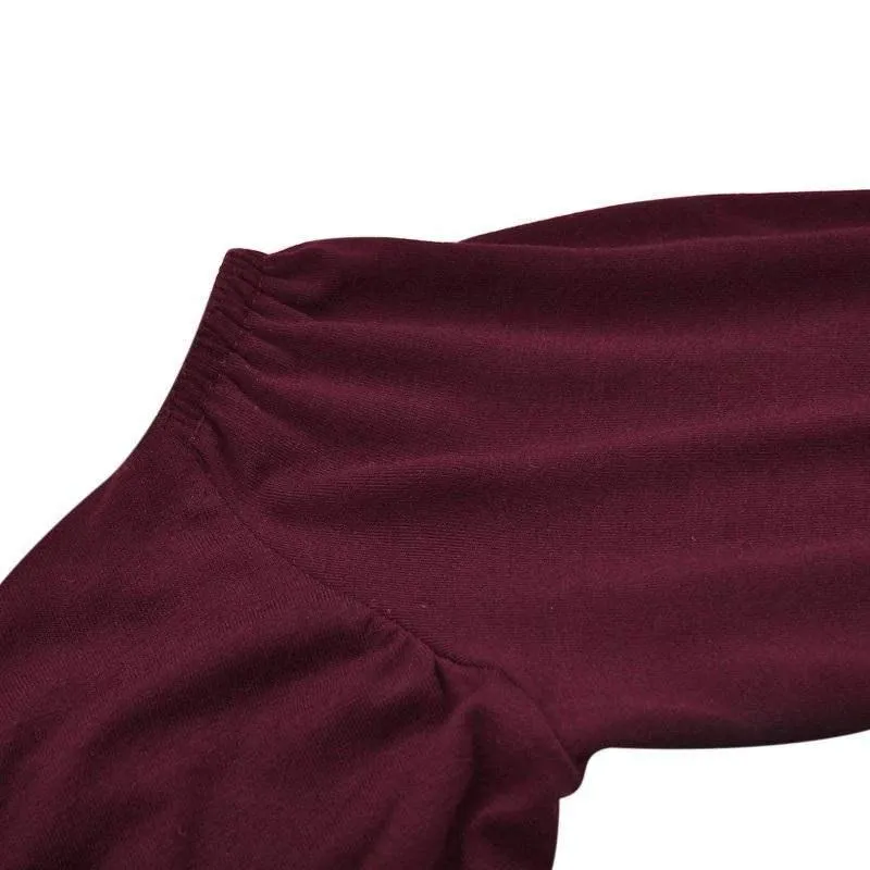 Long-sleeved Backless V-Neck Corp Top