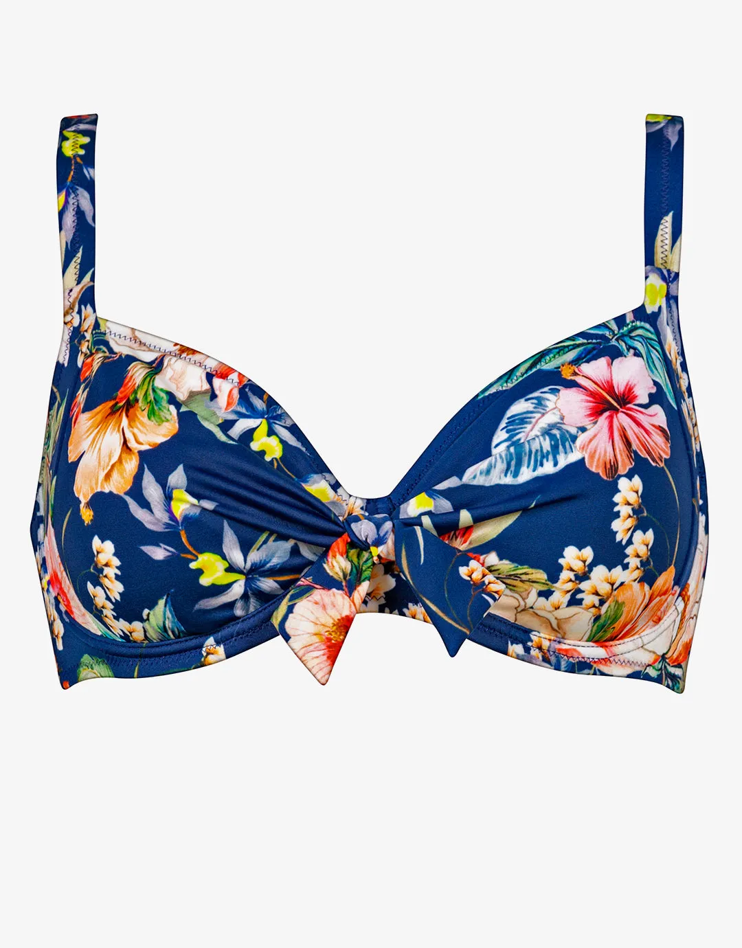 Lush Delight Underwired Bikini Top - Hibiscus Indigo