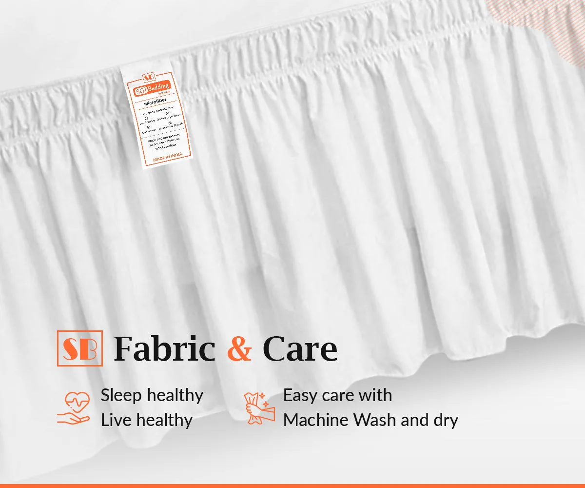 LUXURY PEACH WRAP AROUND BED SKIRT
