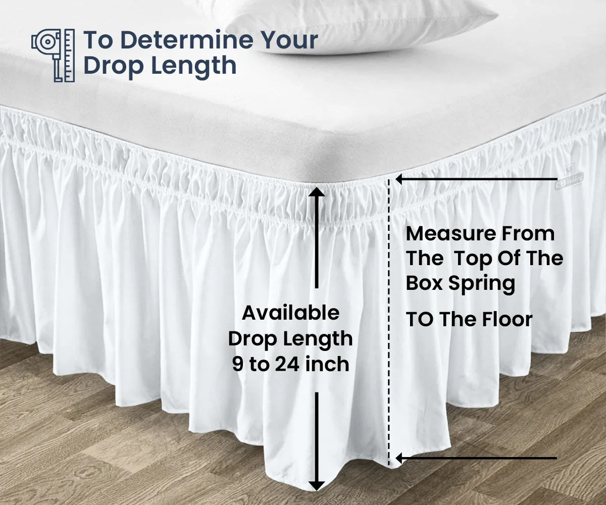 LUXURY PEACH WRAP AROUND BED SKIRT