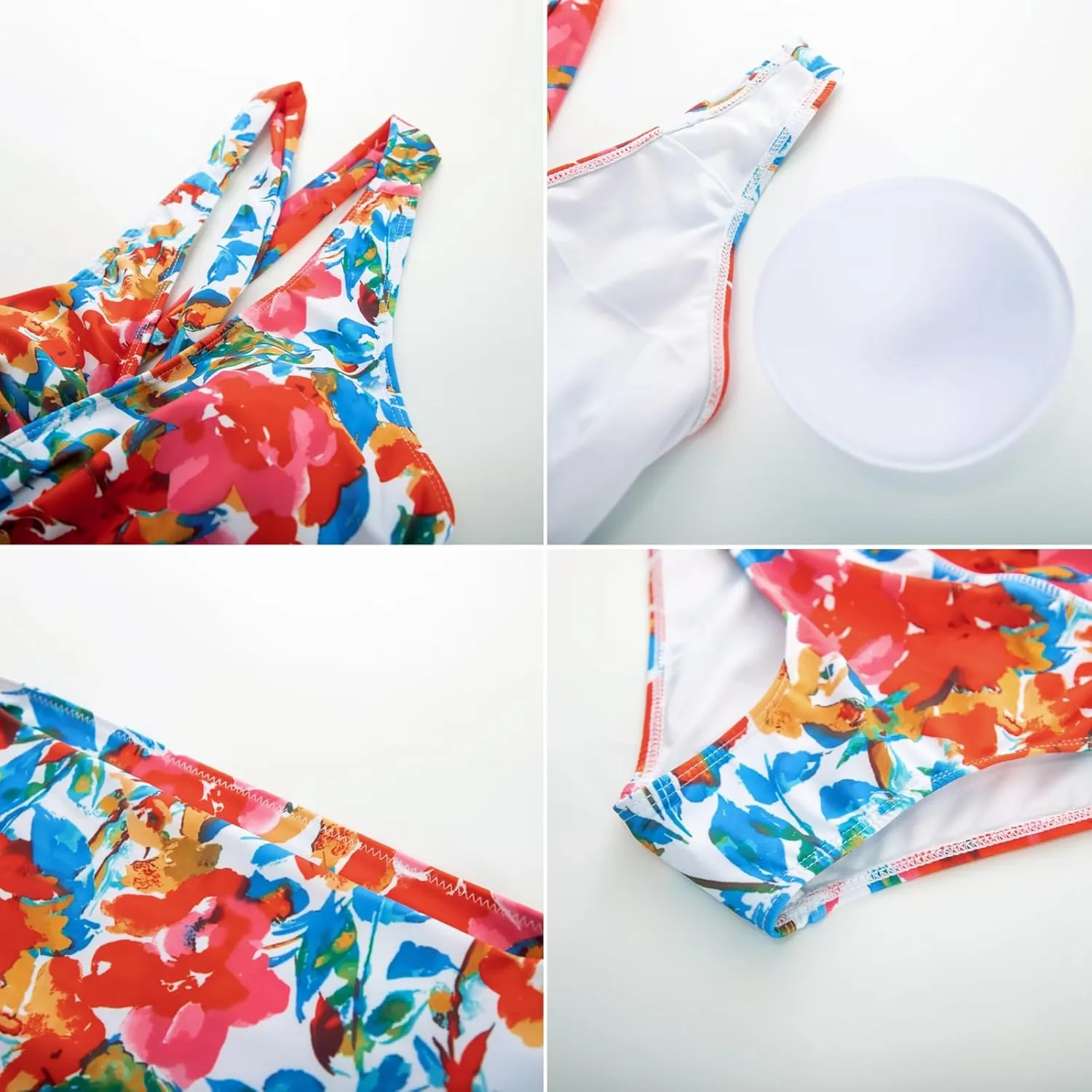 Maacie Maternity Tankini Swimdress Two Piece Swimsuits V Neck Cross-Back Floral Print Ruched Skirt Swimwear