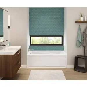 Maax Exhibit IFS AFR Acrylic Alcove Left-Hand Drain Bathtub in White 60 x 32 105512