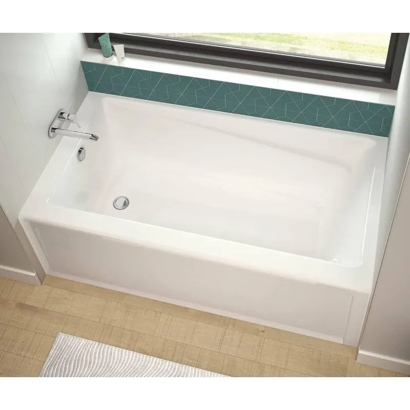 Maax Exhibit IFS AFR Acrylic Alcove Left-Hand Drain Bathtub in White 60 x 32 105512