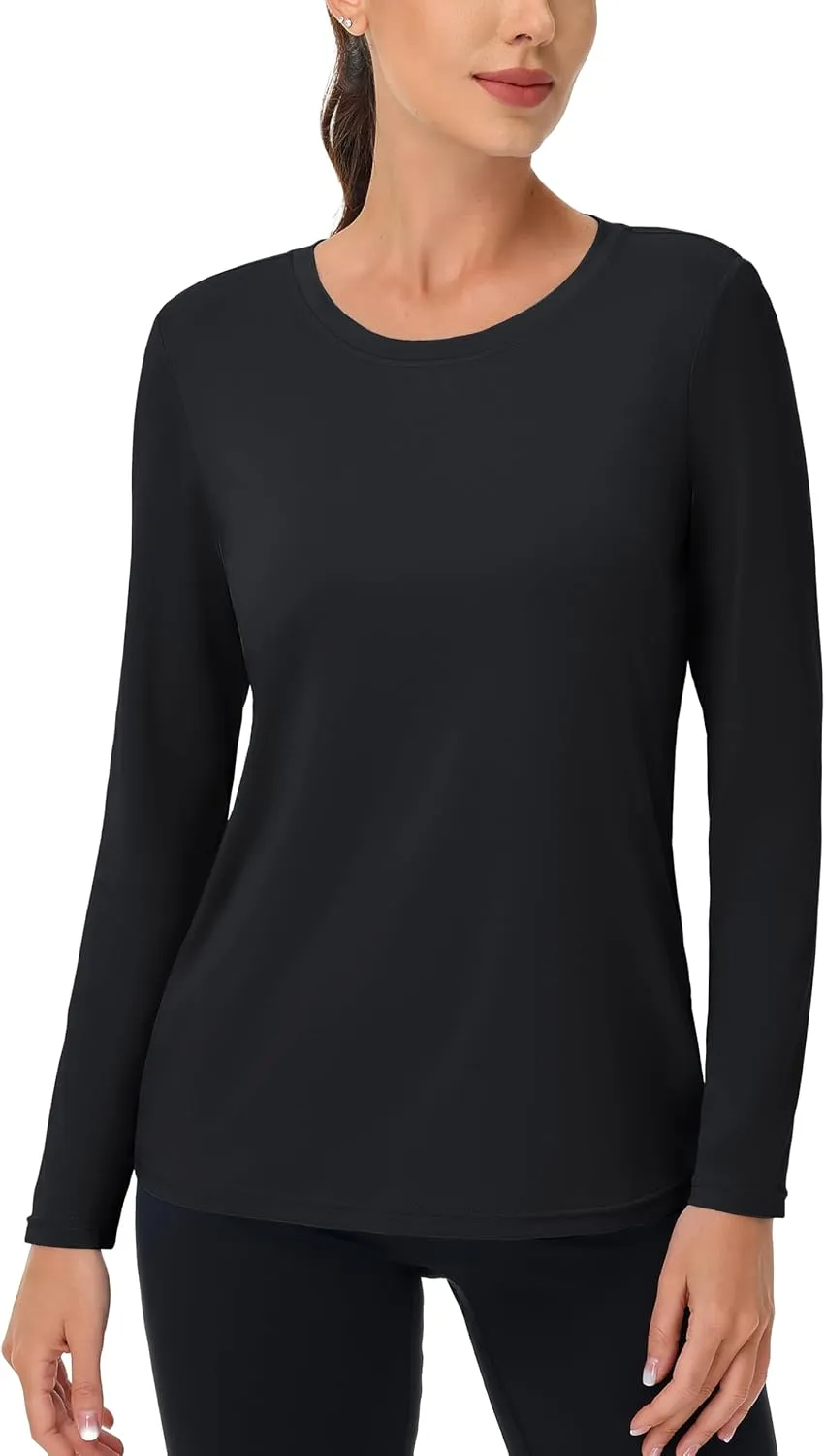 MAGCOMSEN Women's UPF 80  Workout Shirts Long Sleeve Atheltic T-Shirt Quick Dry Rash Guard Swim Tops