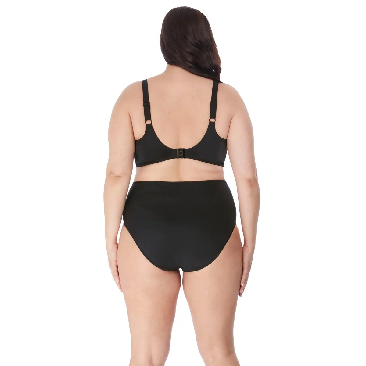 Magnetic High Leg Bikini Swim Brief Black- ES7195