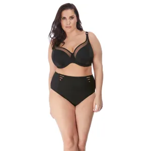 Magnetic High Leg Bikini Swim Brief Black- ES7195