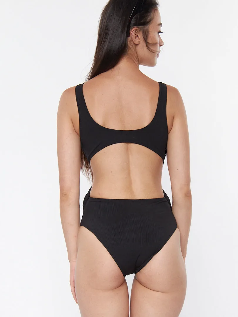 Maillot de bain 1 pièce ceinturé