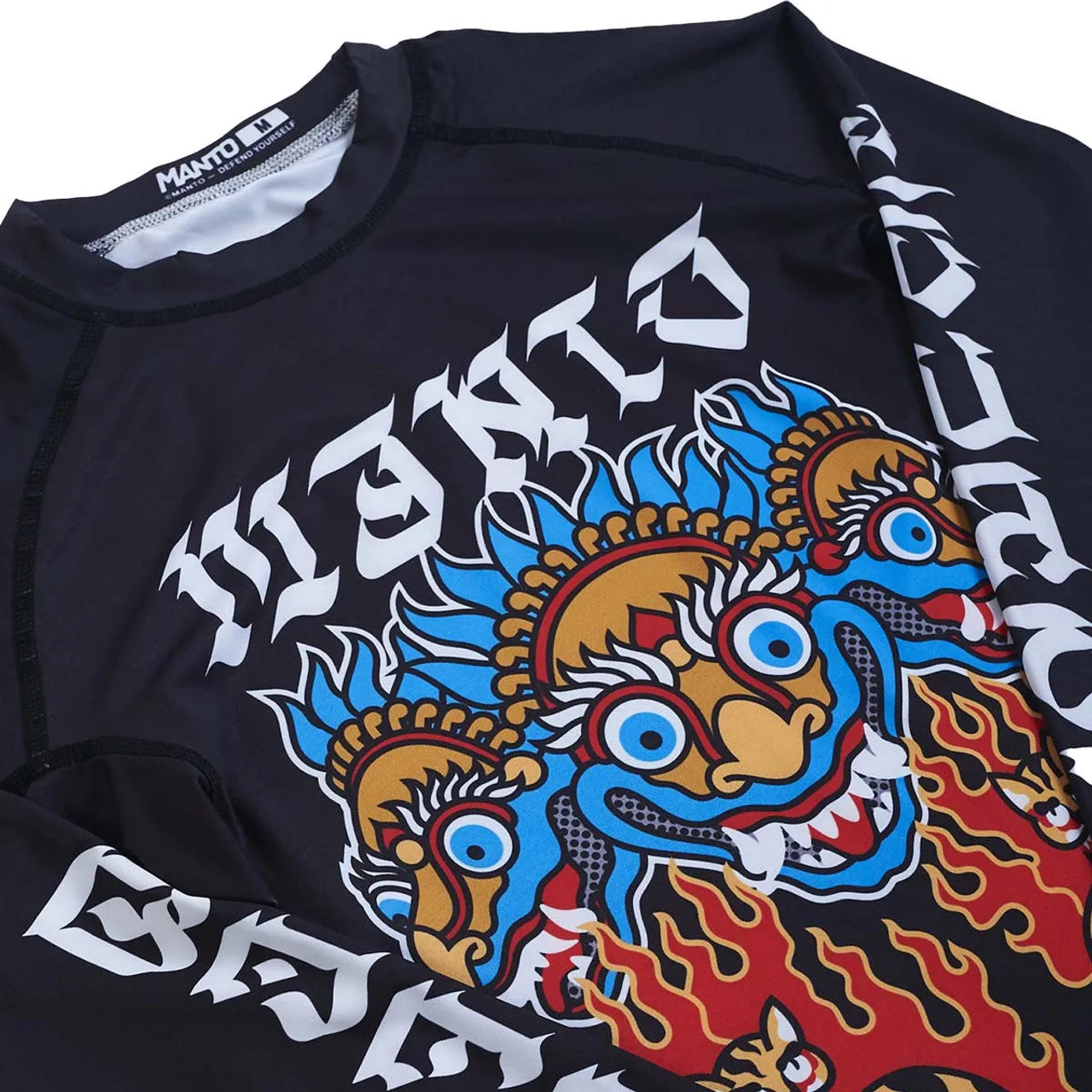 Manto Tigers Long Sleeve Rash Guard Black