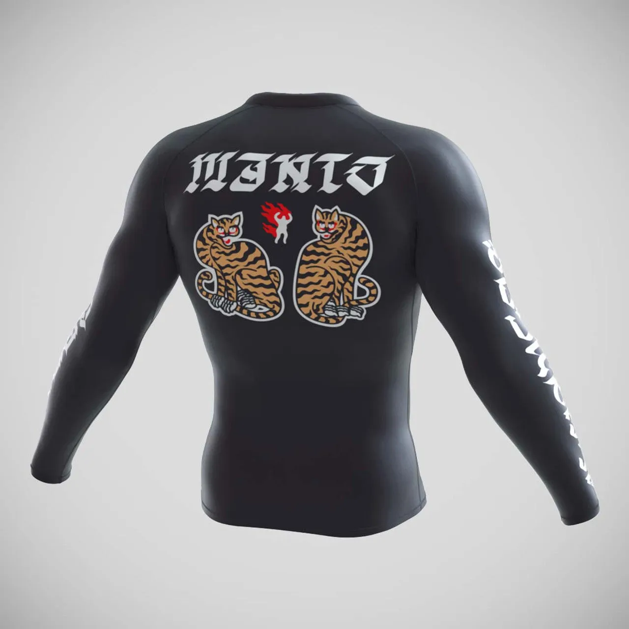 Manto Tigers Long Sleeve Rash Guard Black