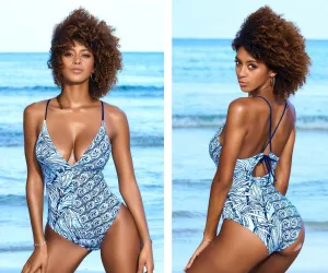Mapale 6682 One Piece Swimsuit Color Printed