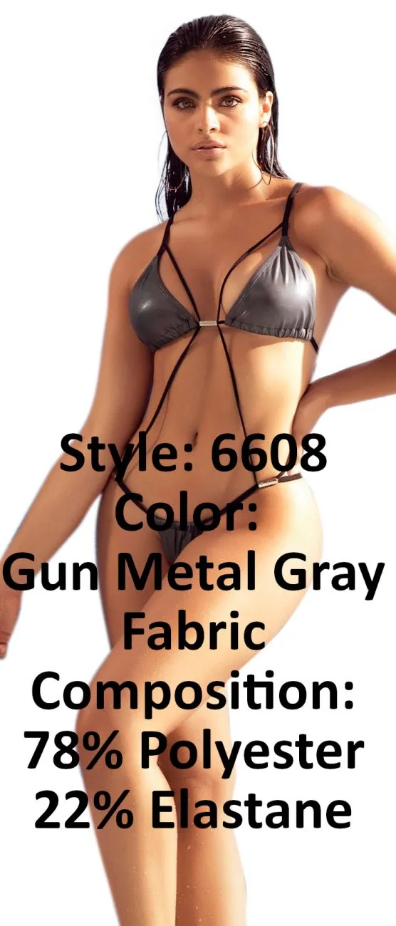 Mapale Monokini Color Gun Metal Gray
