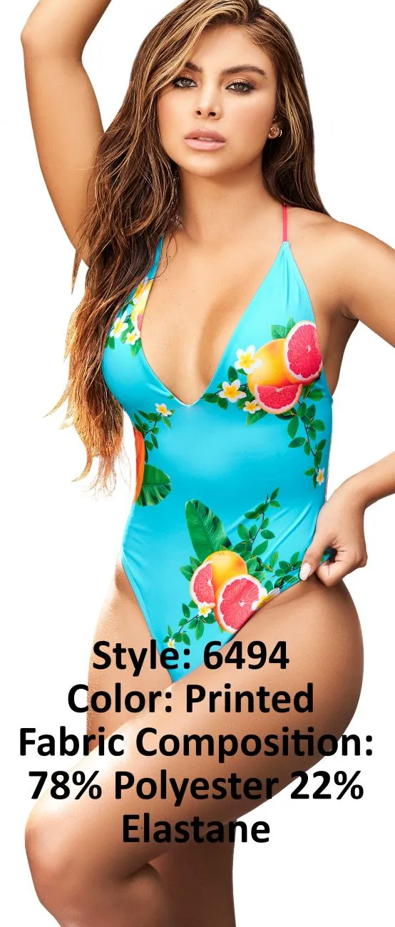 Mapale One Piece Swimsuit Caribbean Color Printed