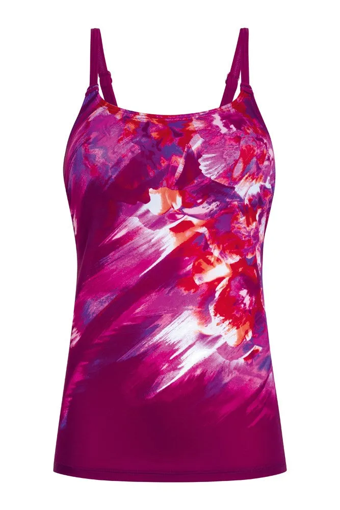 Mastectomy Swimsuit 'La Paz Tankini Set ' Dark Berry