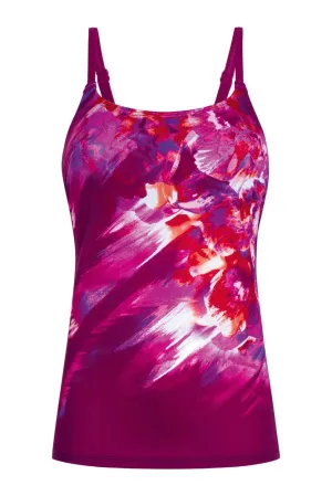 Mastectomy Swimsuit 'La Paz Tankini Set ' Dark Berry