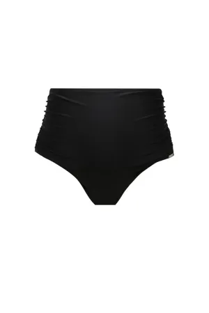 Maternity Black Extra Ruched High Waist Bikini Bottoms