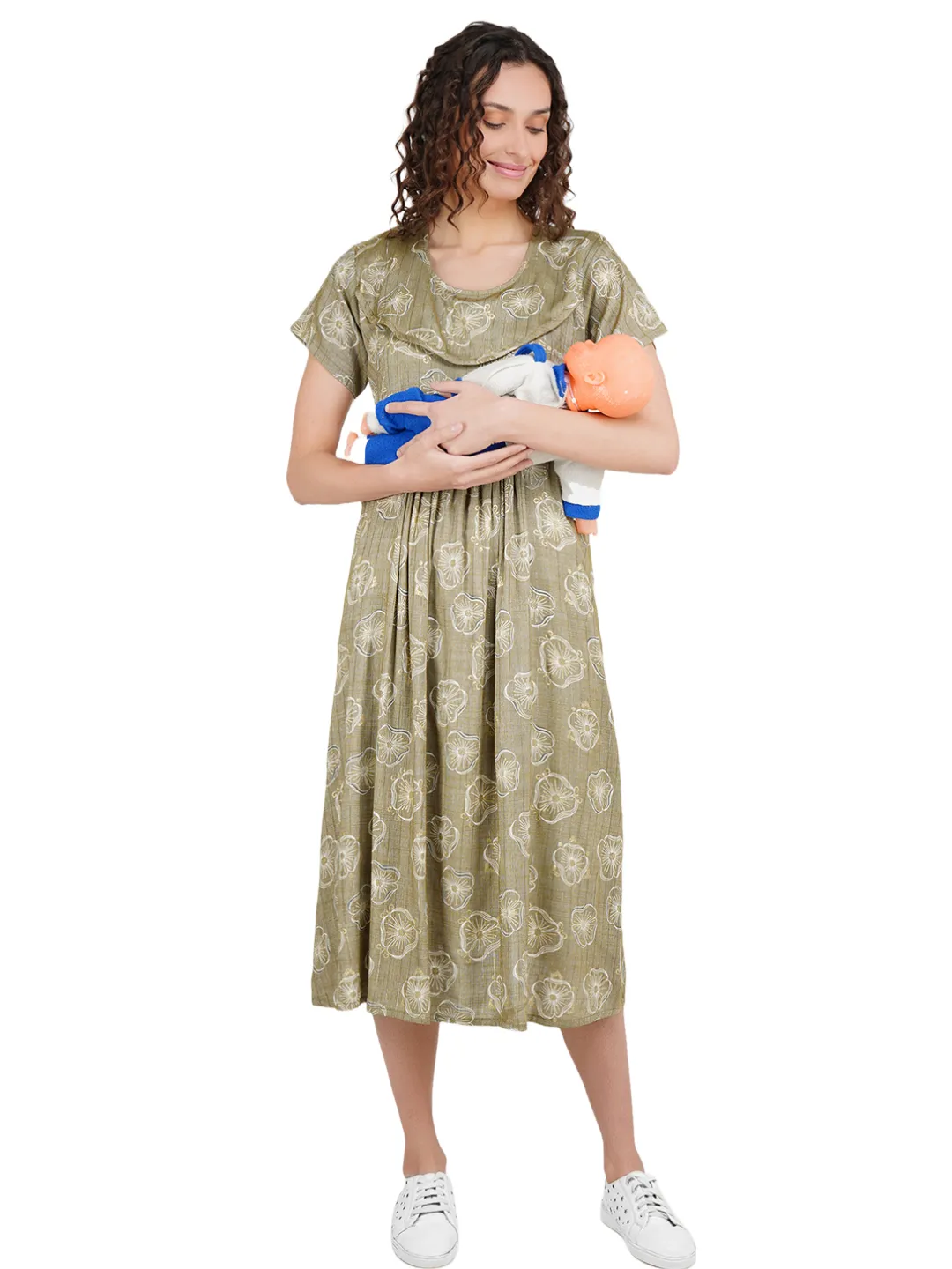 Maternity Dress with Floral Print