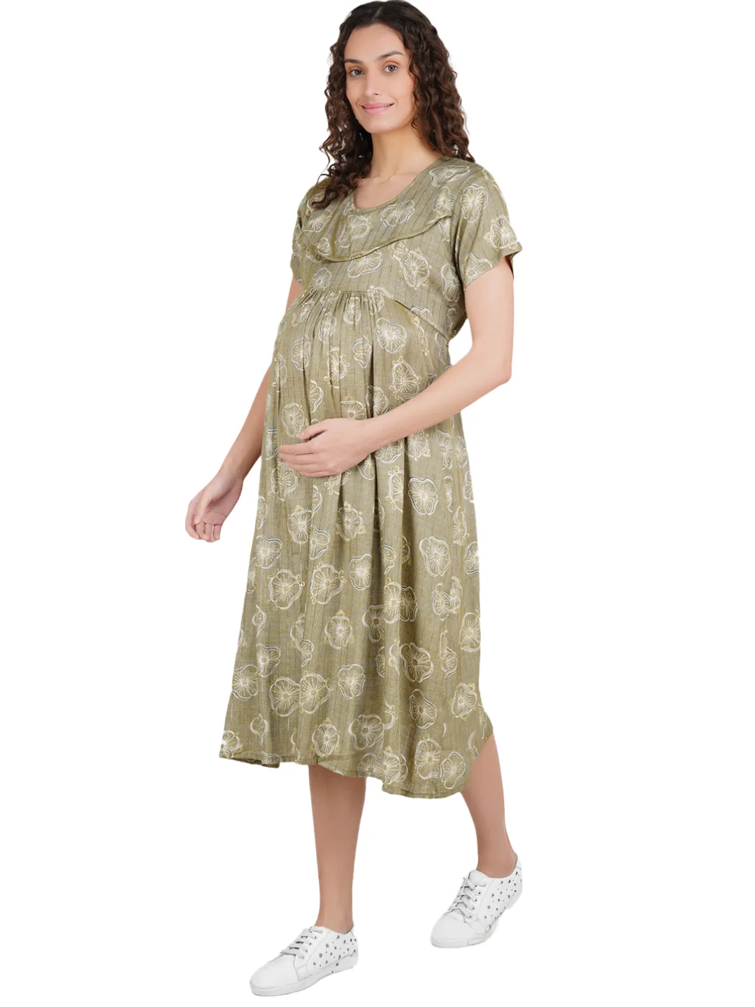 Maternity Dress with Floral Print