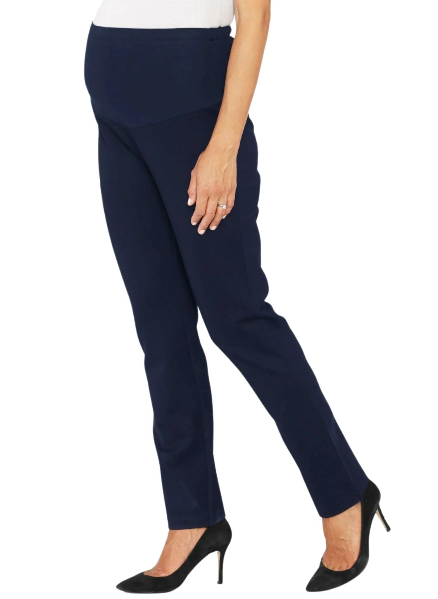 Maternity Fitted Work Pants - Navy