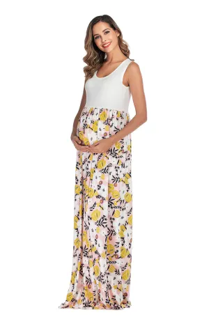 Maternity Floral Print Tank Dress