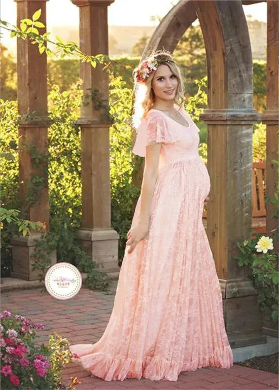 Maternity Lace Dresses for Pregnant Photo Shooting