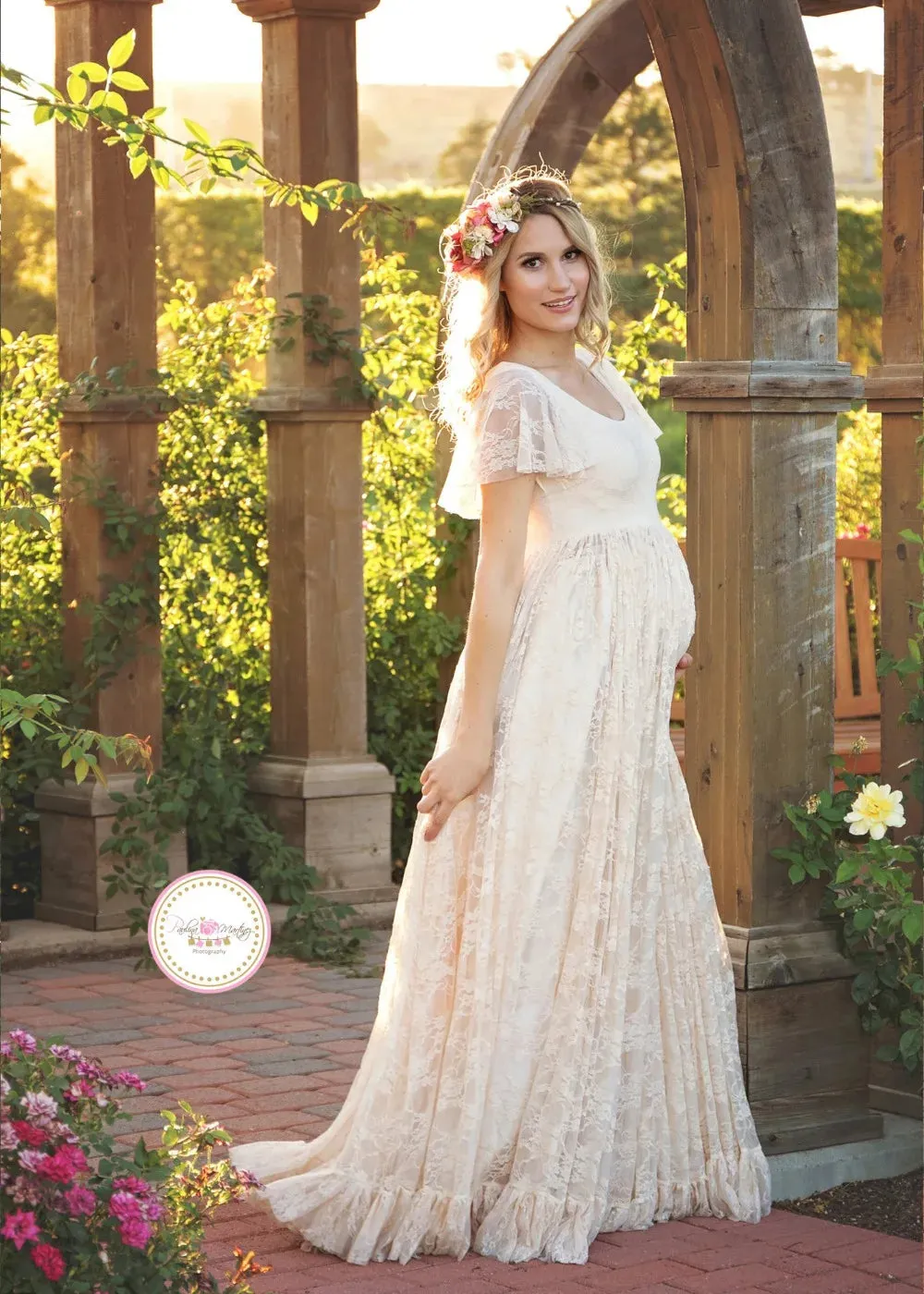 Maternity Lace Dresses for Pregnant Photo Shooting