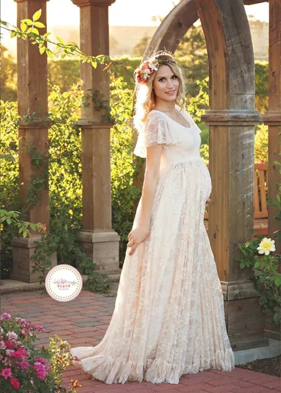 Maternity Lace Dresses for Pregnant Photo Shooting