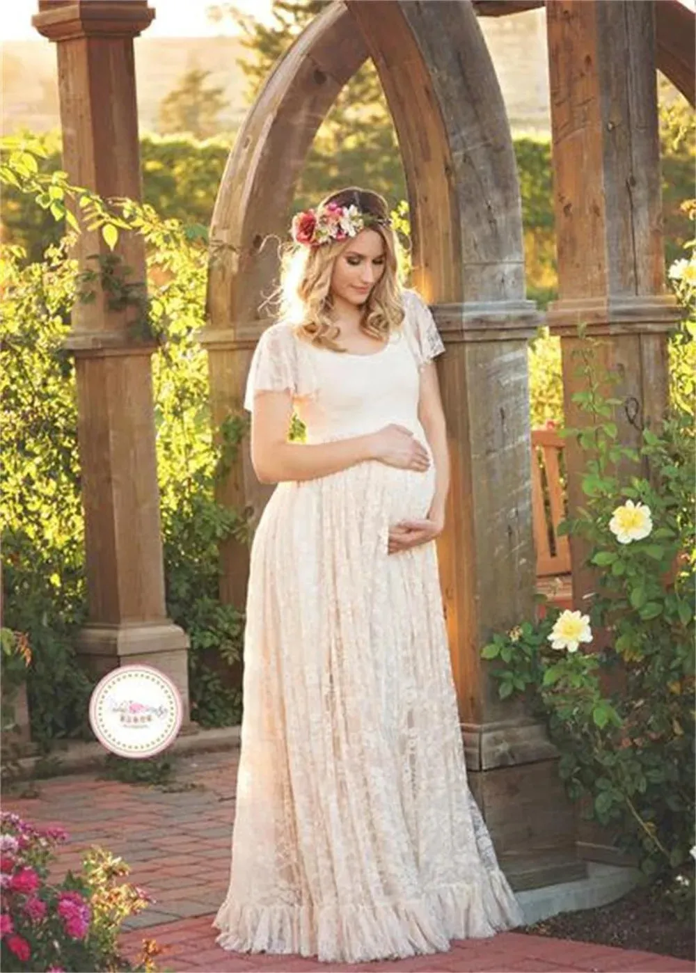 Maternity Lace Dresses for Pregnant Photo Shooting